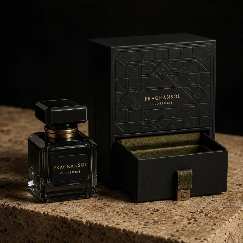 Azure Reverie, an original Fragransol woody oud spice fragrance